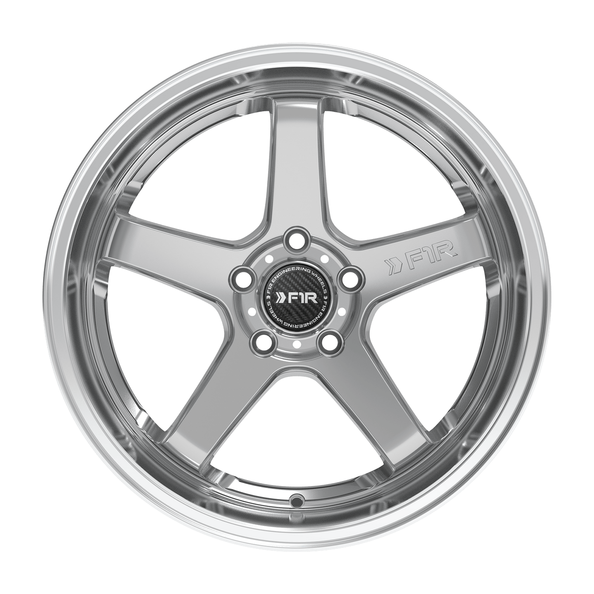 F1R Wheels FC5 Hyper Black Polish Lip