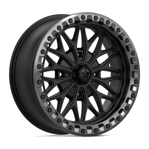 MSA Offroad Wheels MA53 Bolo Utv Beadlock Matte Black with Gloss Gunmetal Ring