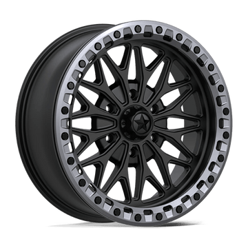 MSA Offroad Wheels MA53 Bolo Utv Beadlock Matte Black with Gloss Gunmetal Ring
