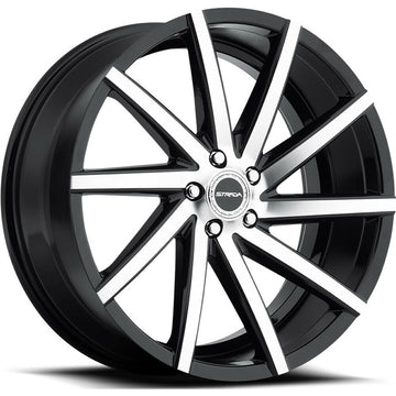 Strada Wheels S41 Sega Black Machine - Wheels Outlet