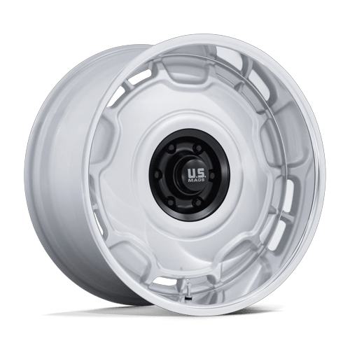 US Mags Wheels UC146 Arlington Silver Matte Black Center with Diamond Cut Lip