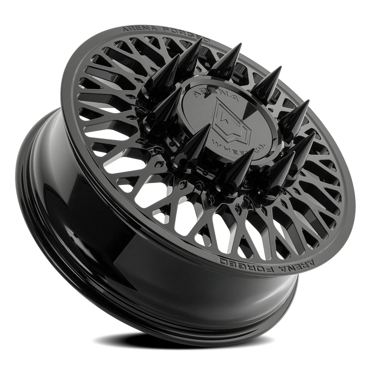 Arena Forged Wheels AF104 Stealth Dually Gloss Black Front 8 lug