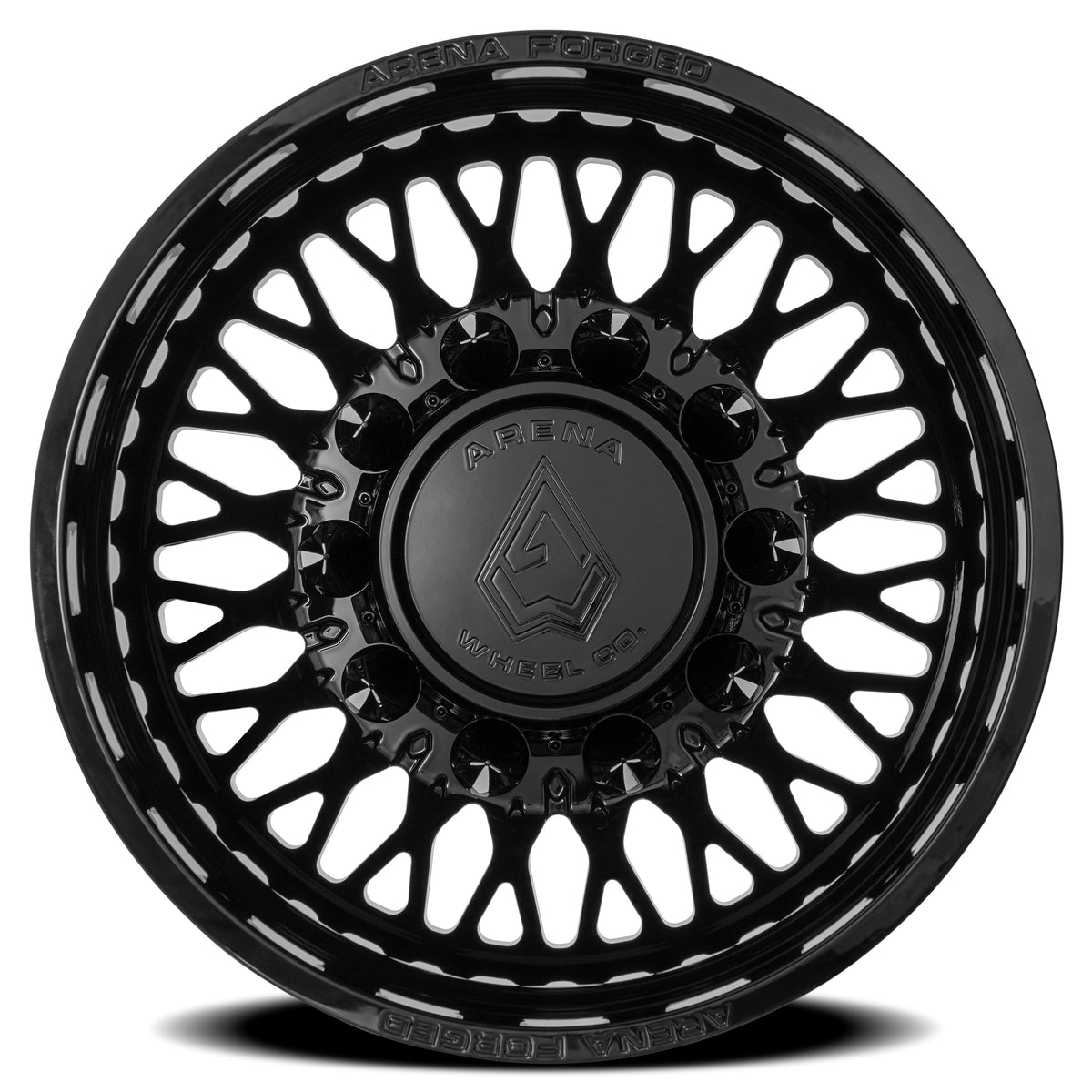 Arena Forged Wheels AF104 Stealth Dually Gloss Black Rear Outer 10 lug