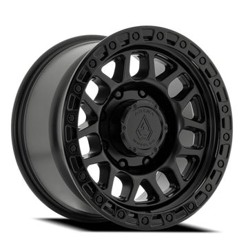 Arena Wheels A119 Boost Satin Black Center Gloss Black Lip 8 lug