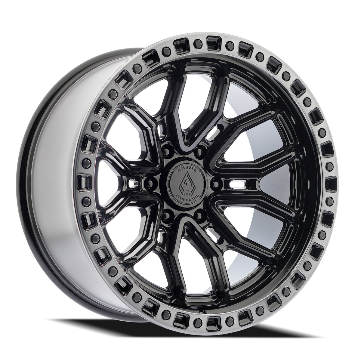 Arena Wheels A120 Terra Gloss Black Center Machined DDT Lip
