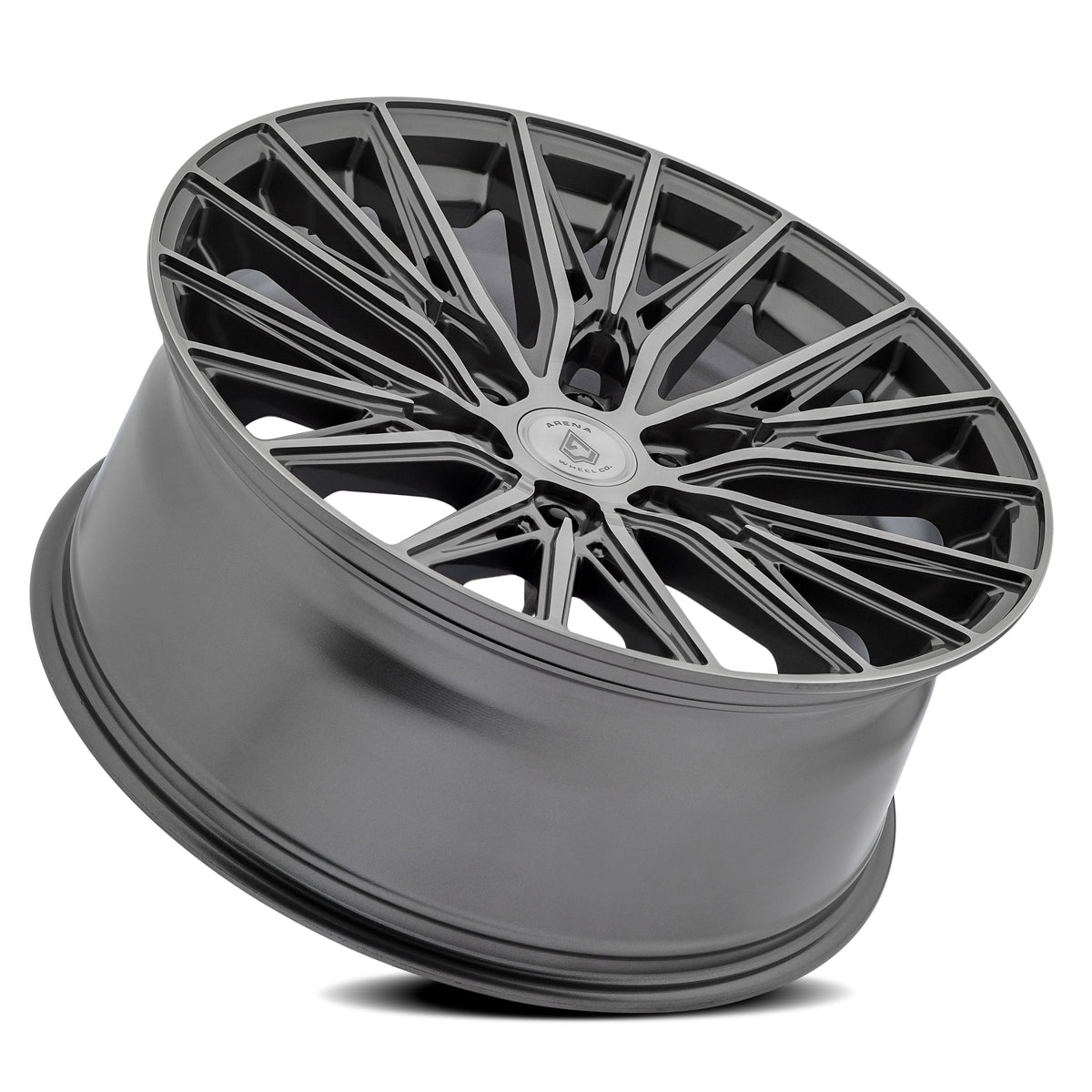 Arena Wheels A124 Finesse Gloss Gun Metal Brushed Face