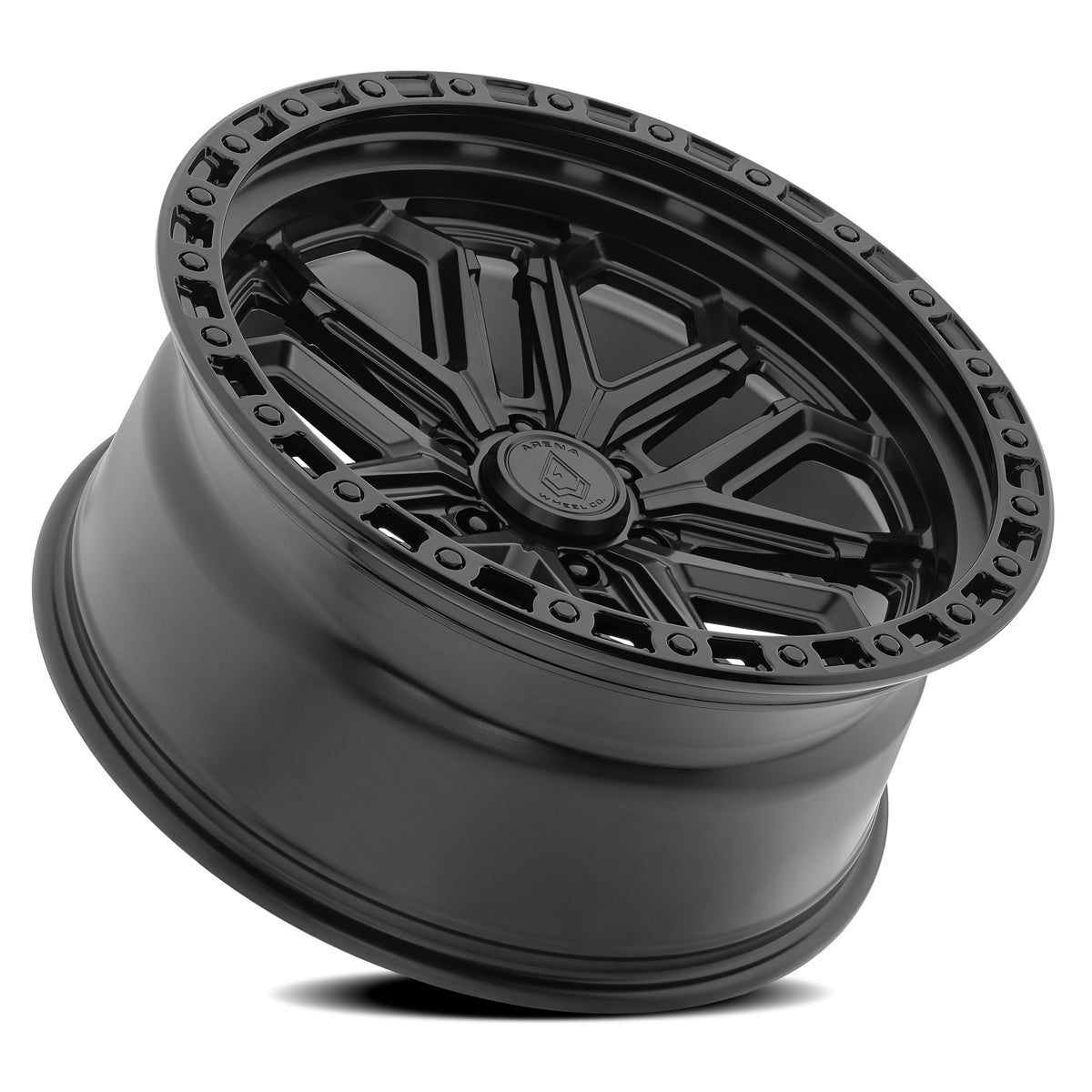 Arena Wheels A125 Jackal Satin Black Center Gloss Black Lip