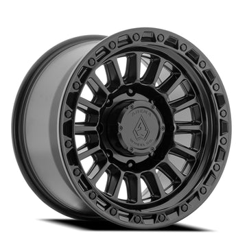 Arena Wheels A130 Podium Satin Black Center Gloss Black Lip 8 lug