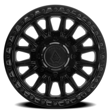Arena Wheels A132 Blitz Satin Black Center Gloss Black Lip 8 lug