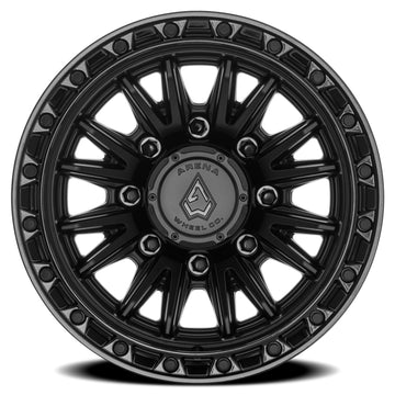 Arena Wheels A135 Atlas Satin Black Center Gloss Black Lip 8 lug