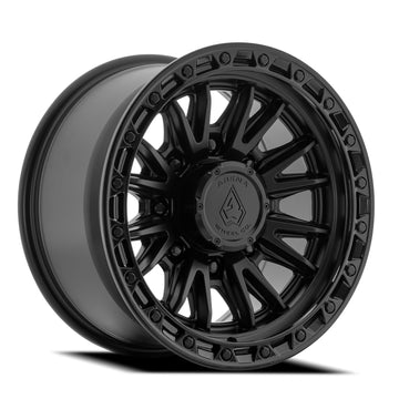 Arena Wheels A135 Atlas Satin Black Center Gloss Black Lip 8 lug