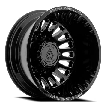 Arena Wheels A136 Sultan Dually Gloss Black and Milled Rear Outer