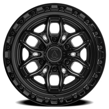 Arena Wheels A142 Fury Satin Black Center Gloss Black Lip