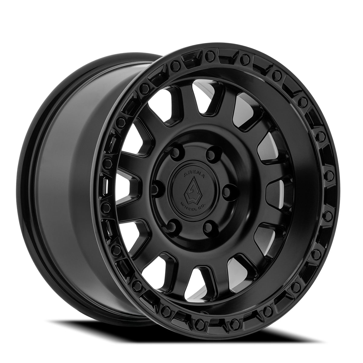 Arena Wheels A143 Sting Satin Black Center Gloss Black Lip