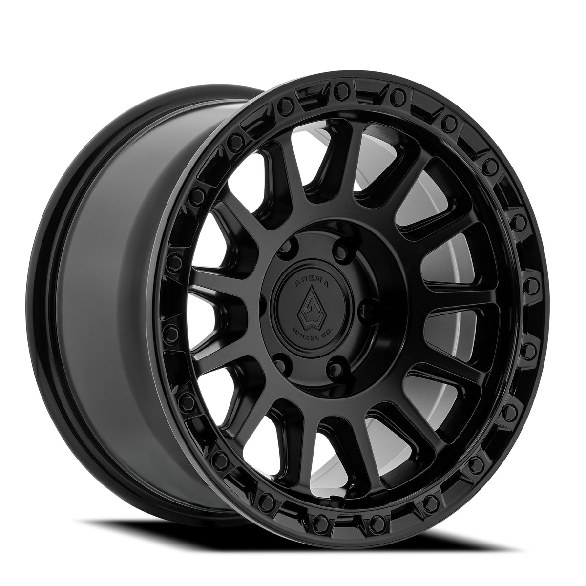 Arena Wheels A144 Spector Satin Black Center Gloss Black Lip