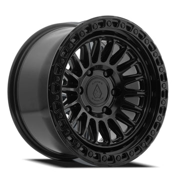 Arena Wheels A153 Apache Satin Black Center Gloss Black Lip