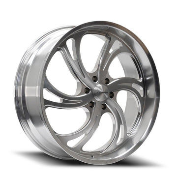 Corsart Wheels R501 Argon 6 Brushed Milled Diamond Cut Lip Left