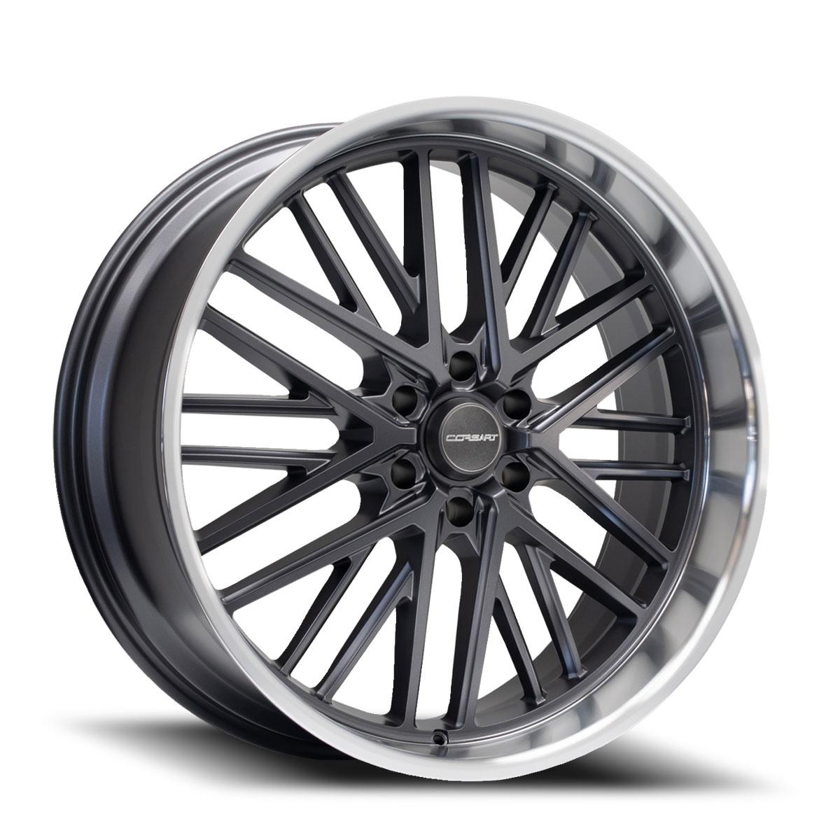 Corsart Wheels R505 Kingpin 6 Matte Gunmetal with Diamond Cut Lip