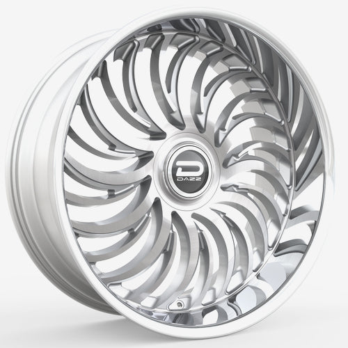 Dazz Wheels D103 Heat Gloss Silver Brushed Chromed Stainless Steel Lip