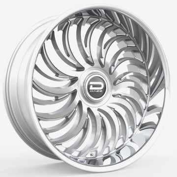Dazz Wheels D103 Heat Gloss Silver Brushed Chromed Stainless Steel Lip