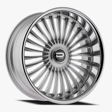 Dazz Wheels D104 Merlot Gloss Silver Brushed Chromed Stainless Steel Lip
