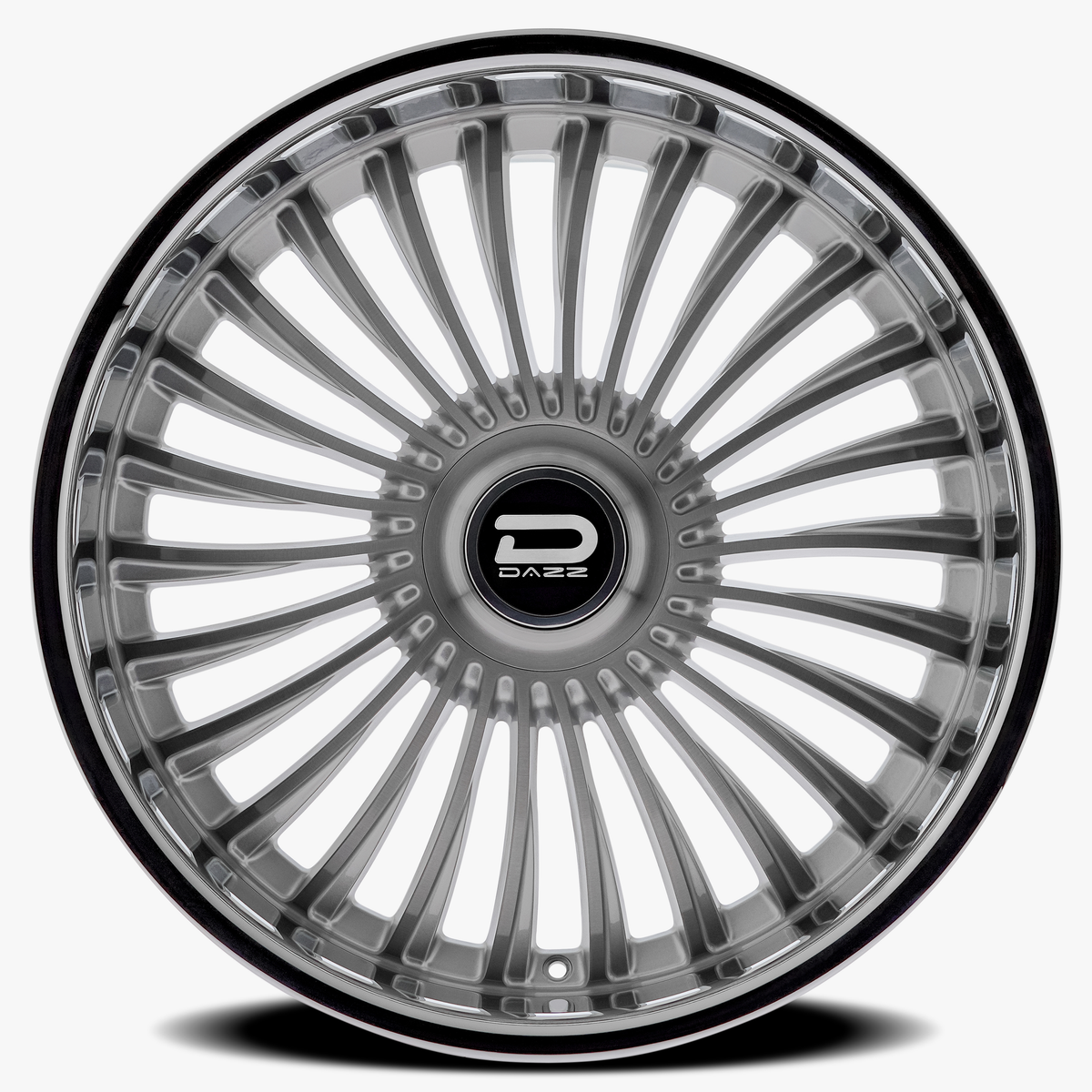Dazz Wheels D104 Merlot Gloss Silver Brushed Chromed Stainless Steel Lip