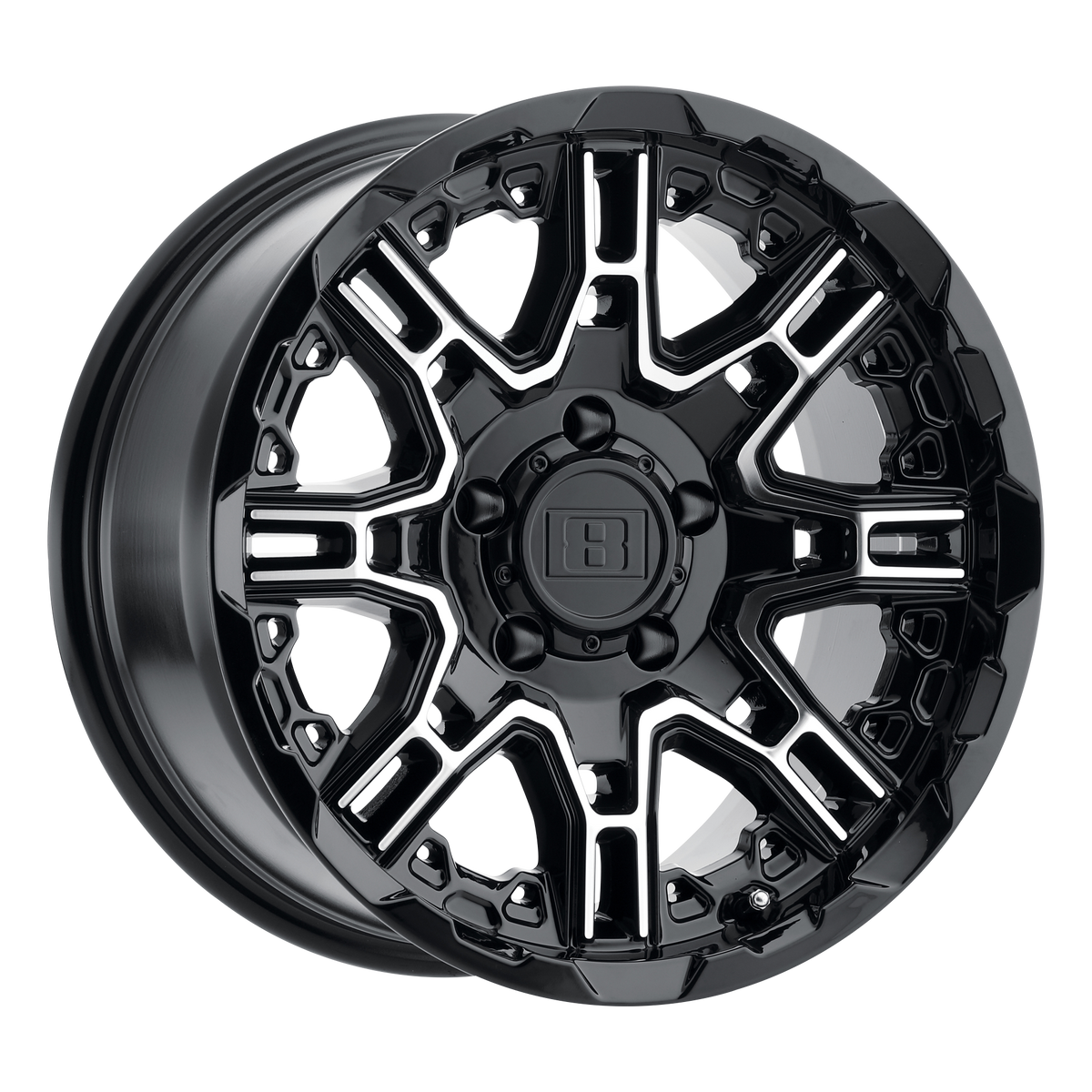 Level 8 Wheels Slingshot Gloss Black Machined