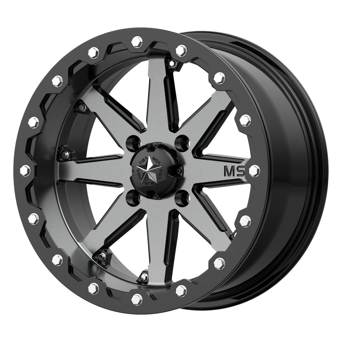 MSA Offroad Wheels M21 Lok Utv Beadlock Charcoal