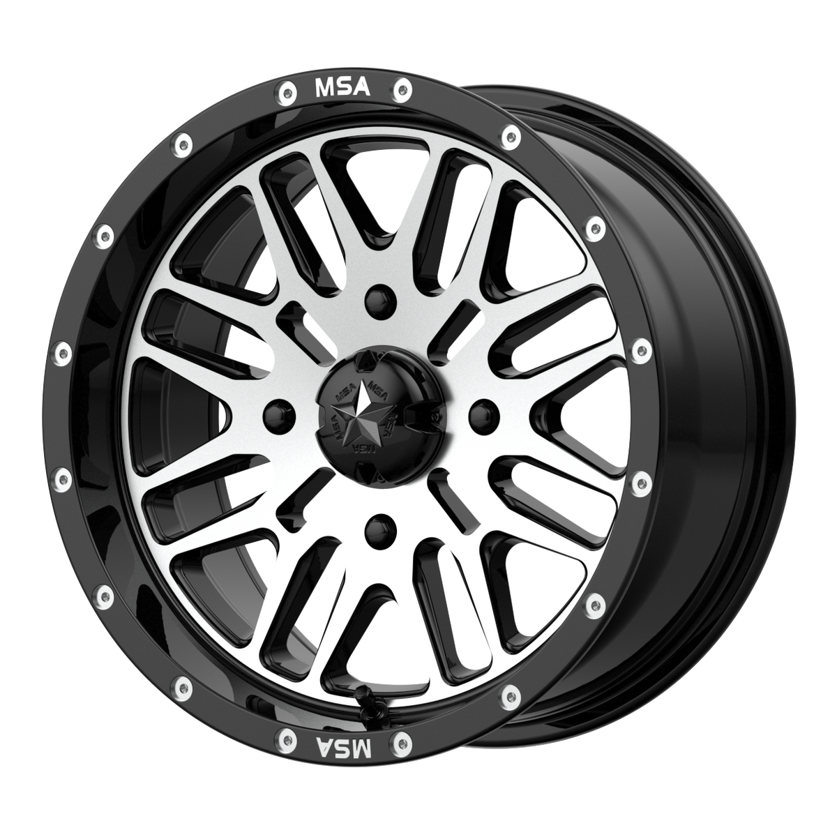 MSA Offroad Wheels M38 Brute Utv Gloss Black Machined
