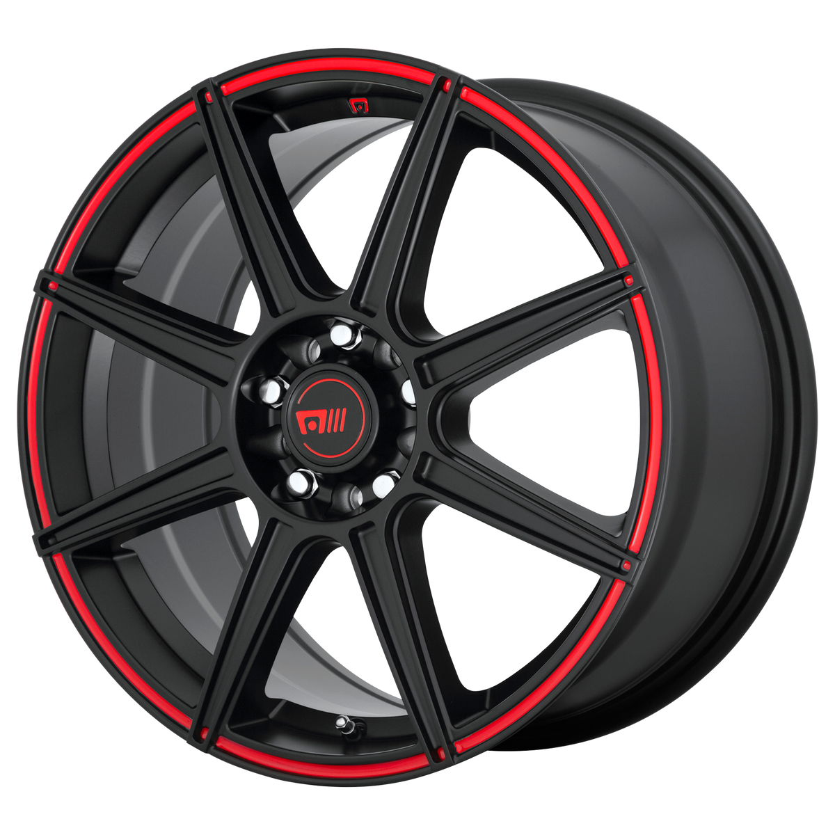 Motegi Racing Wheels MR142 CS8 Satin Black with Red Stripe