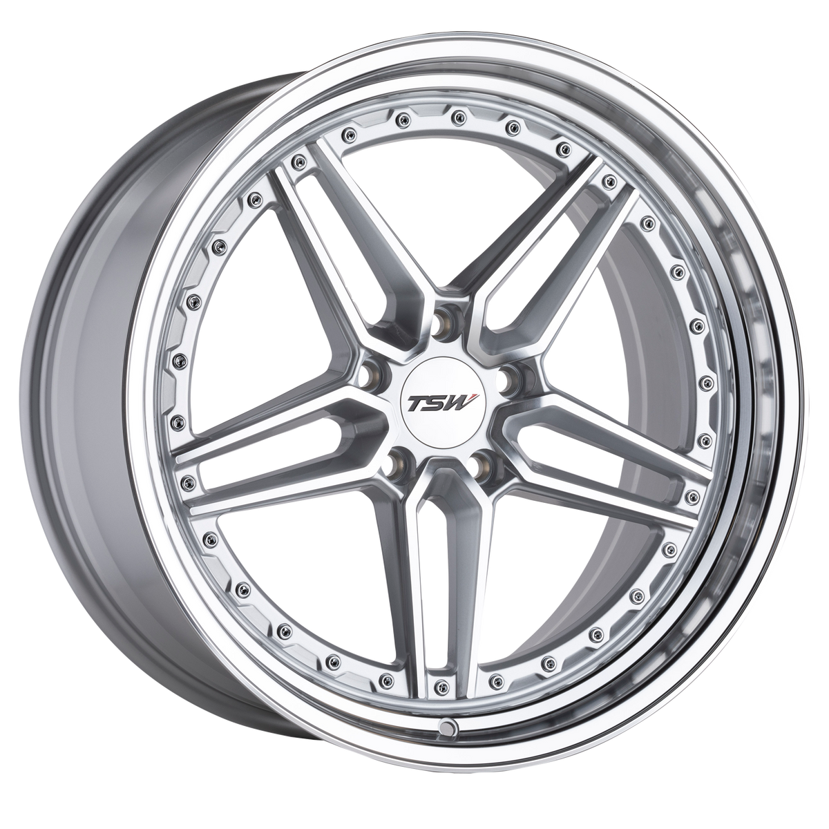TSW Wheels Ascari Silver with Mirror Cut Face & Lip