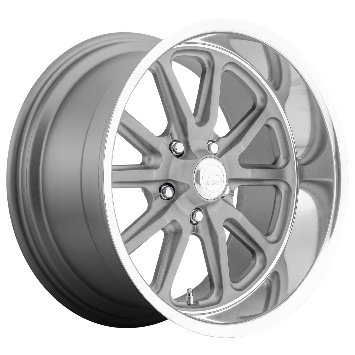 US Mags Wheels U111 Rambler Textured Gray with Diamond Cut Lip