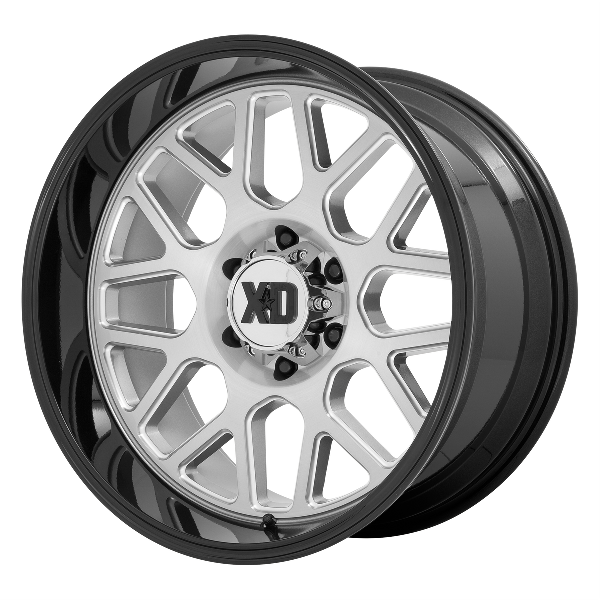 XD Series Wheels XD849 Grenade Ii Brushed Milled with Gloss Black Lip