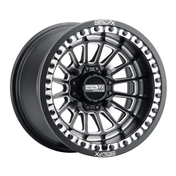 Metal FX Wheels Delta Beadlock Satin Black Contrast Cut
