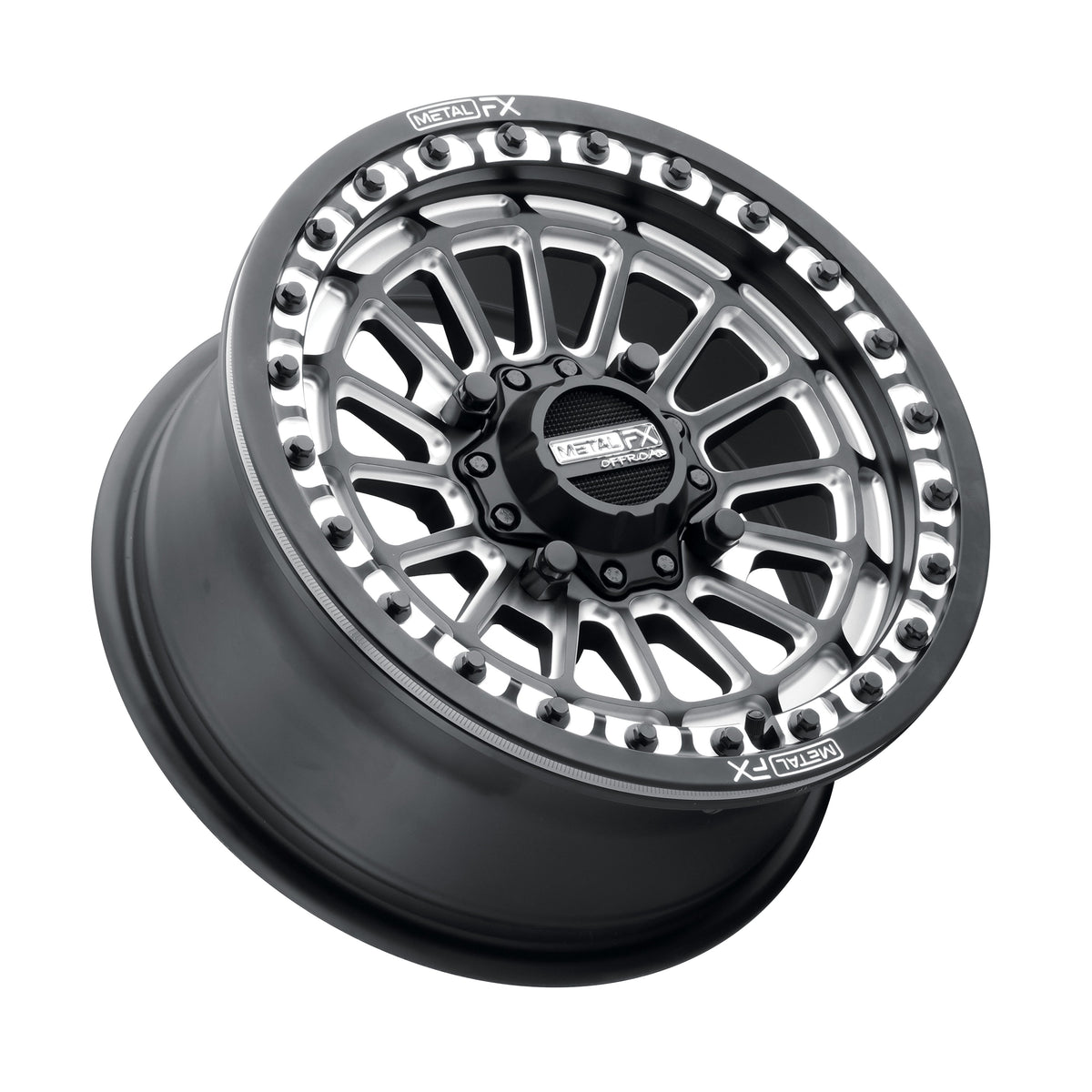 Metal FX Wheels Delta Beadlock Satin Black Contrast Cut