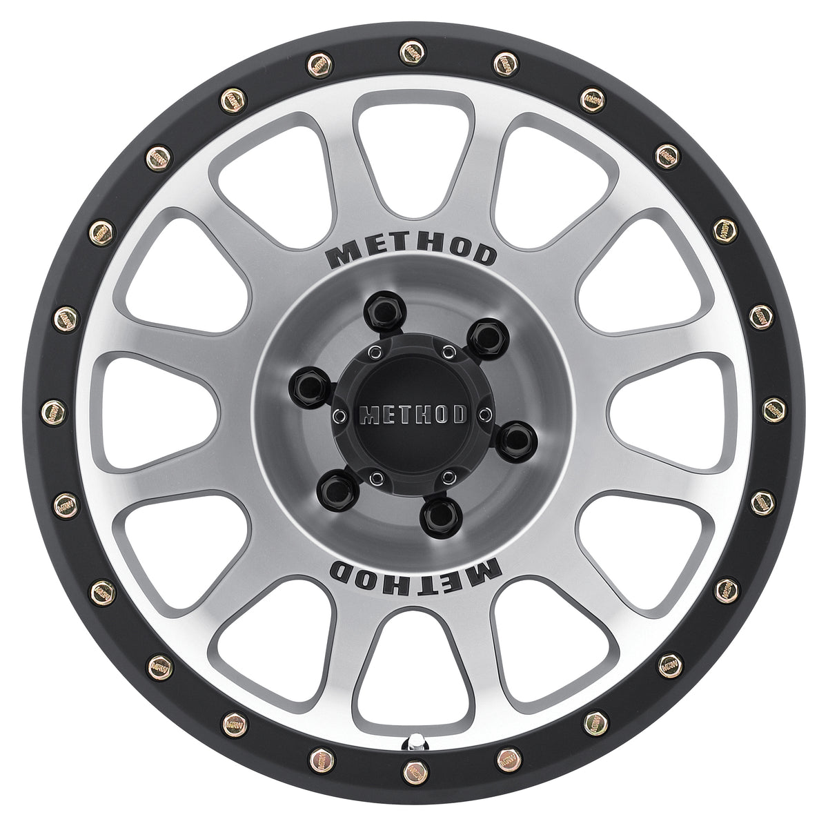 Method Race Wheels MR305 NV Machined with Matte Black Lip 6 lug