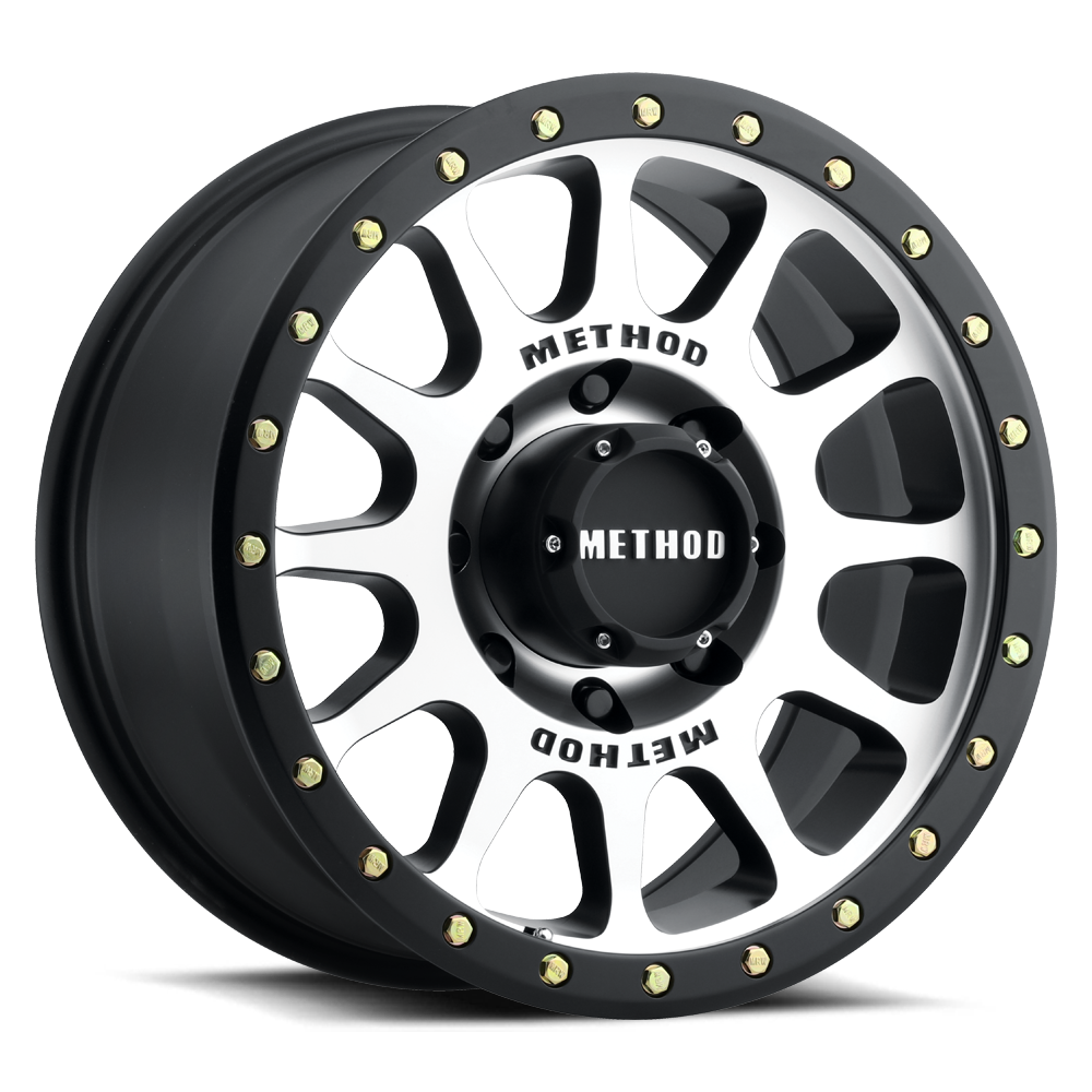 Method Race Wheels MR305 NV Machined with Matte Black Lip 8 lug
