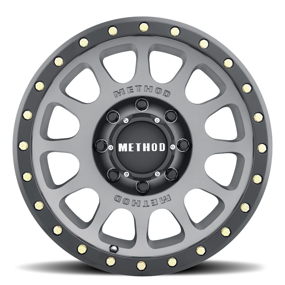 Method Race Wheels MR305 NV Titanium with Matte Black Lip 8 lug