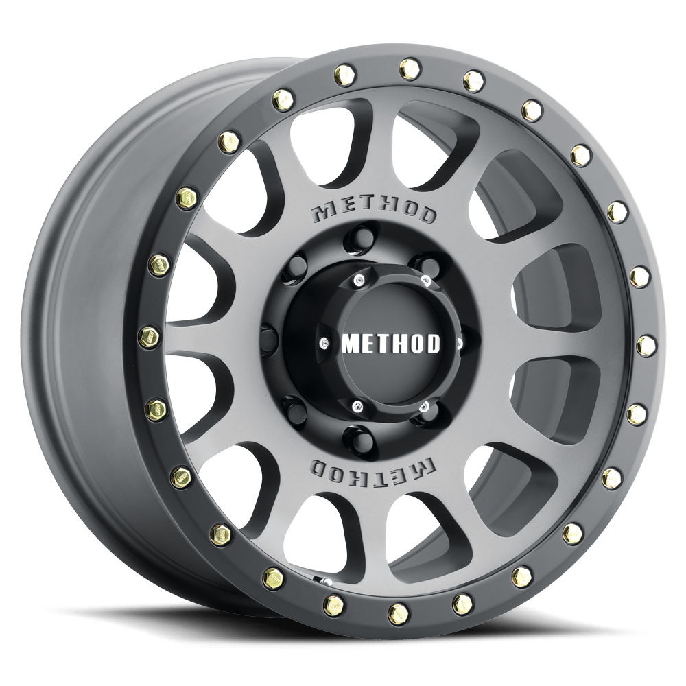 Method Race Wheels MR305 NV Titanium with Matte Black Lip 8 lug