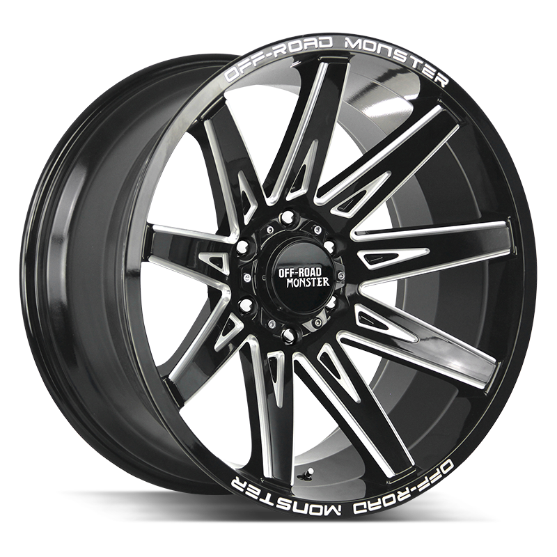 Off-Road Monster Wheels M25 Gloss Black Milled - Wheels Outlet