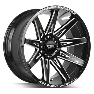 Off-Road Monster Wheels M25 Gloss Black Milled - Wheels Outlet