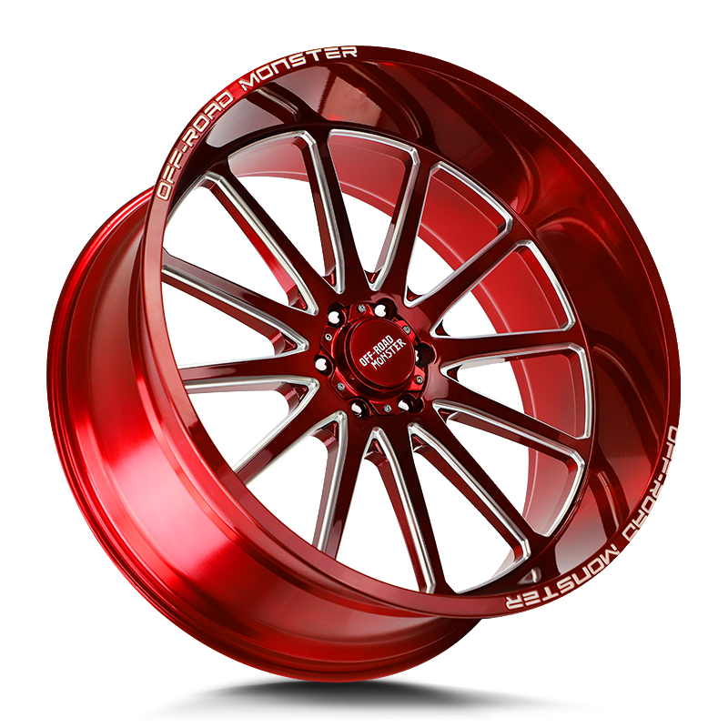 Off-Road Monster Wheels M26 Candy Red Milled - Wheels Outlet