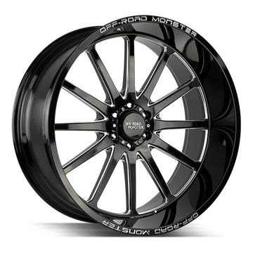Off-Road Monster Wheels M26 Gloss Black Milled - Wheels Outlet