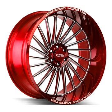 Off-Road Monster Wheels M27 Candy Red Milled - Wheels Outlet