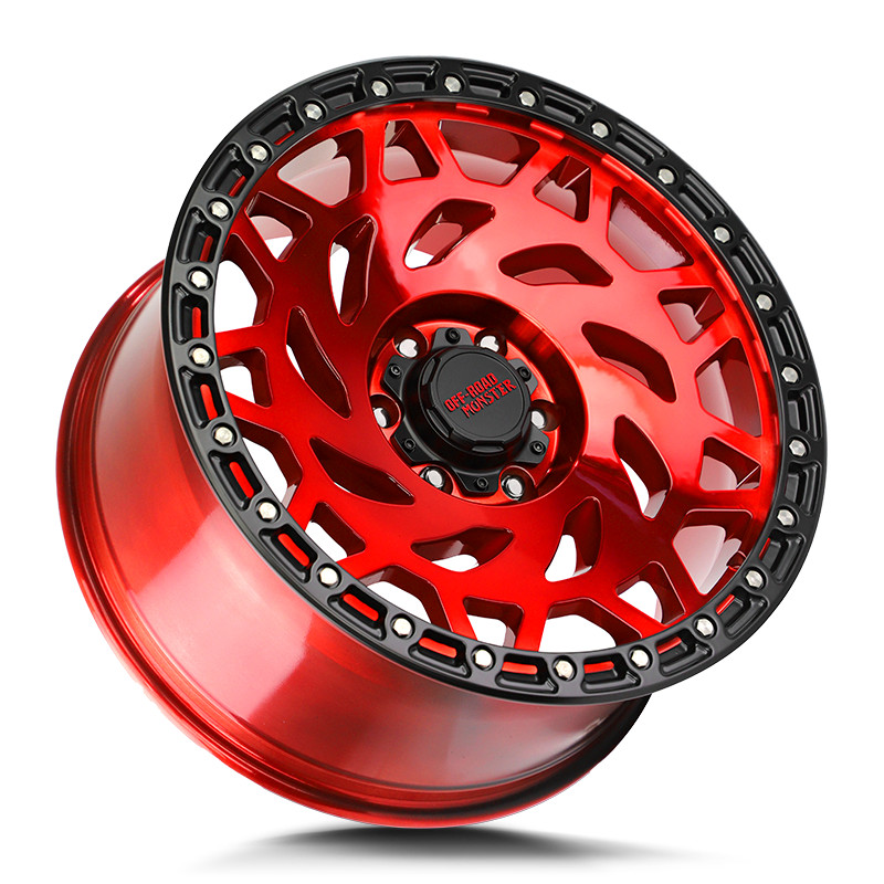 Off-Road Monster Wheels M50 Candy Red Black Ring - Wheels Outlet