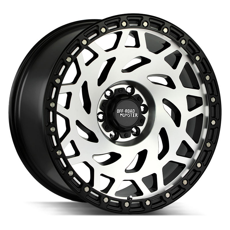 Off-Road Monster Wheels M50 Gloss Black Machine Black Ring - Wheels Outlet