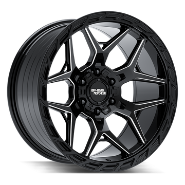 Off-Road Monster Wheels MF40 Gloss Black Milled - Wheels Outlet