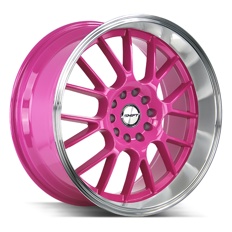 Shift Wheels H28 Crank Hot Pink Polished Lip - Wheels Outlet