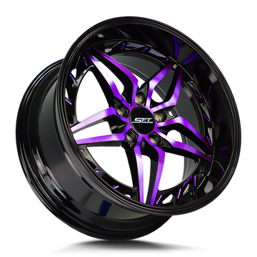 Shift Wheels HF37 Injector Gloss Black Candy Purple Machined - Wheels Outlet