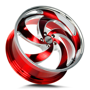 Strada Classics Wheels C05 Retro 5 Candy Red Milled SS Lip - Wheels Outlet